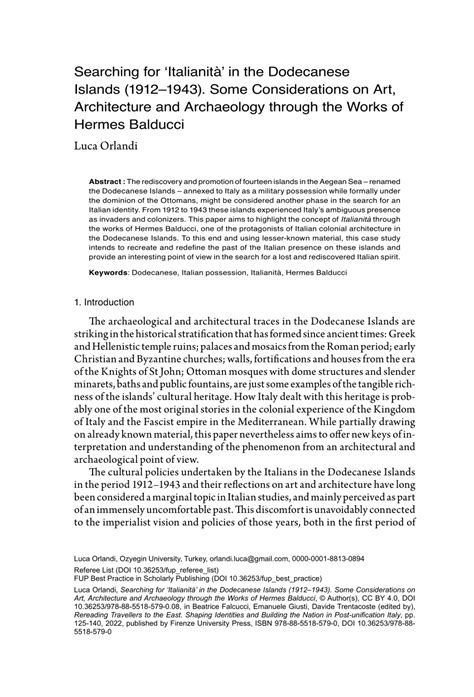 hermes balducci|An Italian pioneer on Ottoman architecture studies in the Dodecanese Islands: Hermes Balducci (1904.